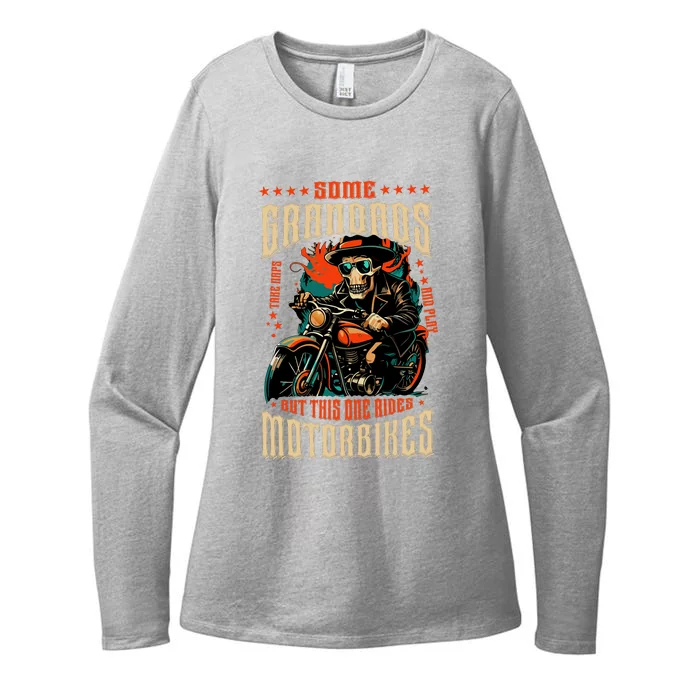 Motorcycle Rider Biker Womens CVC Long Sleeve Shirt