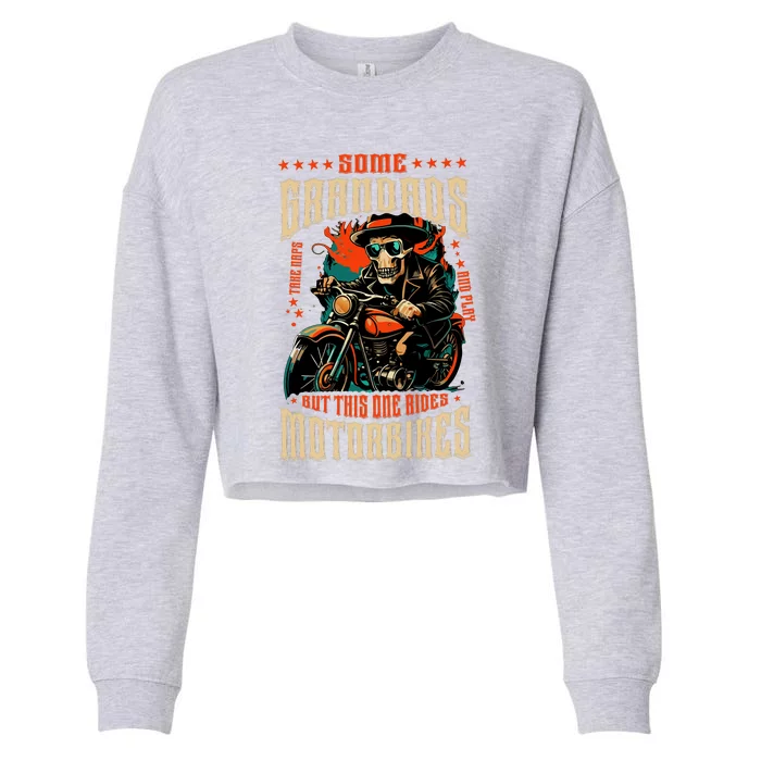 Motorcycle Rider Biker Cropped Pullover Crew