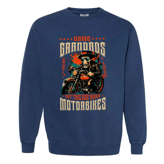 Motorcycle Rider Biker Garment-Dyed Sweatshirt