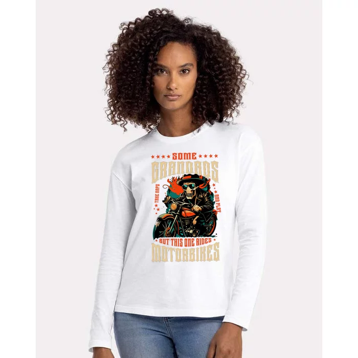 Motorcycle Rider Biker Womens Cotton Relaxed Long Sleeve T-Shirt