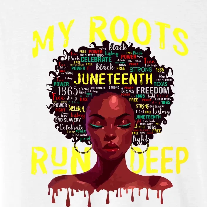 My Roots Black Women Run Deep Juneteenth Women ChromaSoft Performance T-Shirt