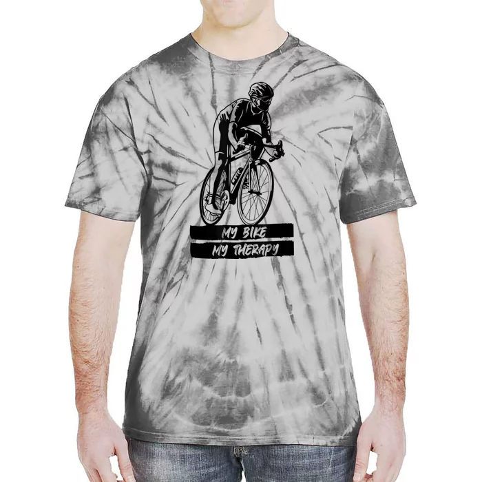 My Road Bike Is My Therapy Bike Riding Cyclist Cycling Tie-Dye T-Shirt