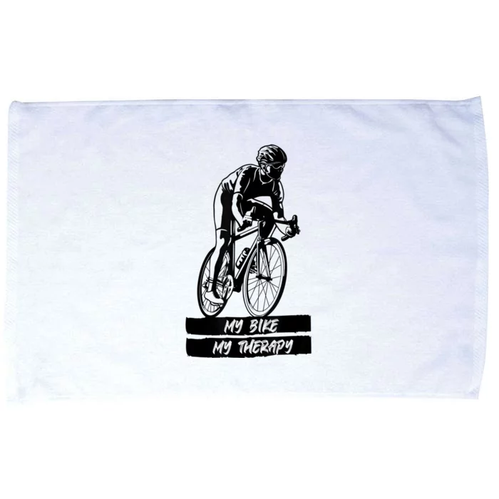 My Road Bike Is My Therapy Bike Riding Cyclist Cycling Microfiber Hand Towel