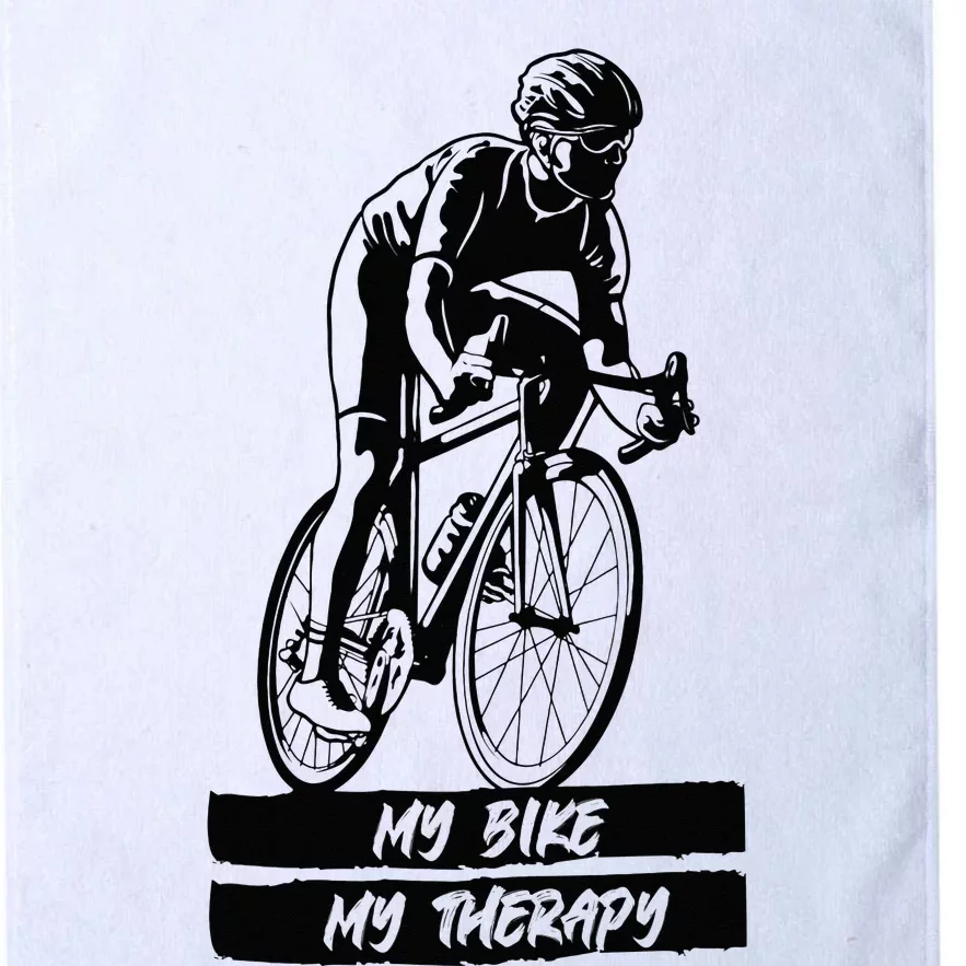 My Road Bike is my Therapy Bike Riding Cyclist Cycling Platinum Collection Golf Towel