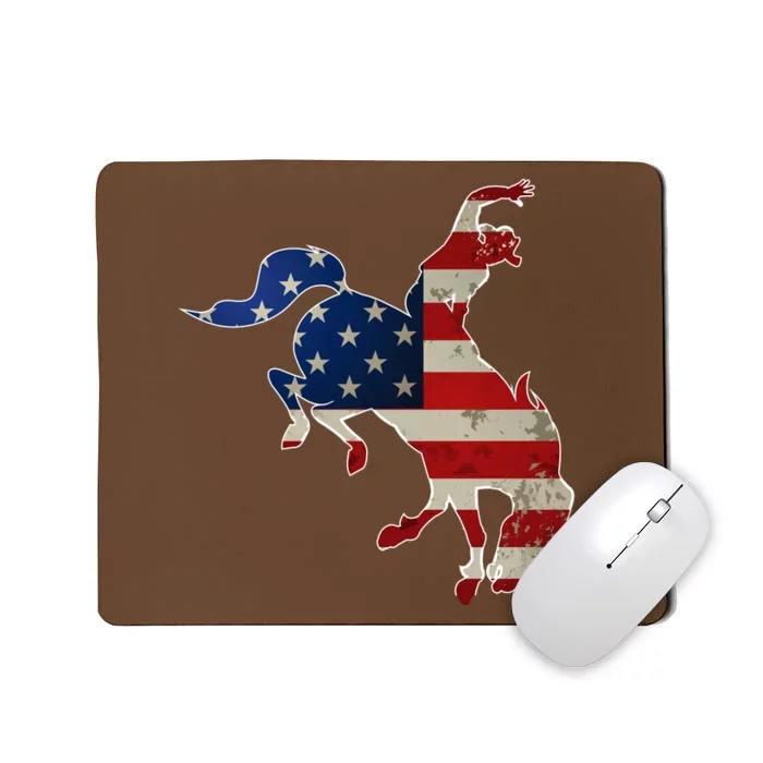 Man Riding Bucking In Rodeo Mousepad