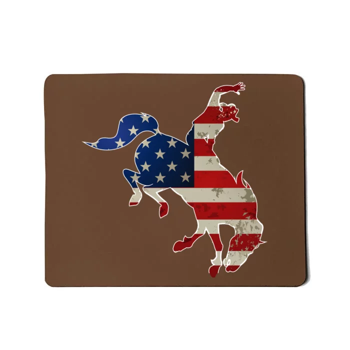 Man Riding Bucking In Rodeo Mousepad