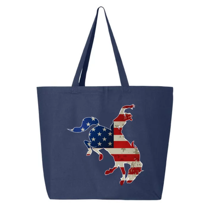 Man Riding Bucking In Rodeo 25L Jumbo Tote