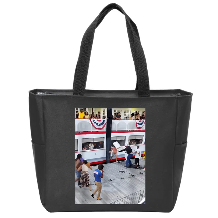 Montgomery Riverfront Brawl Alabama Boat Fight Zip Tote Bag