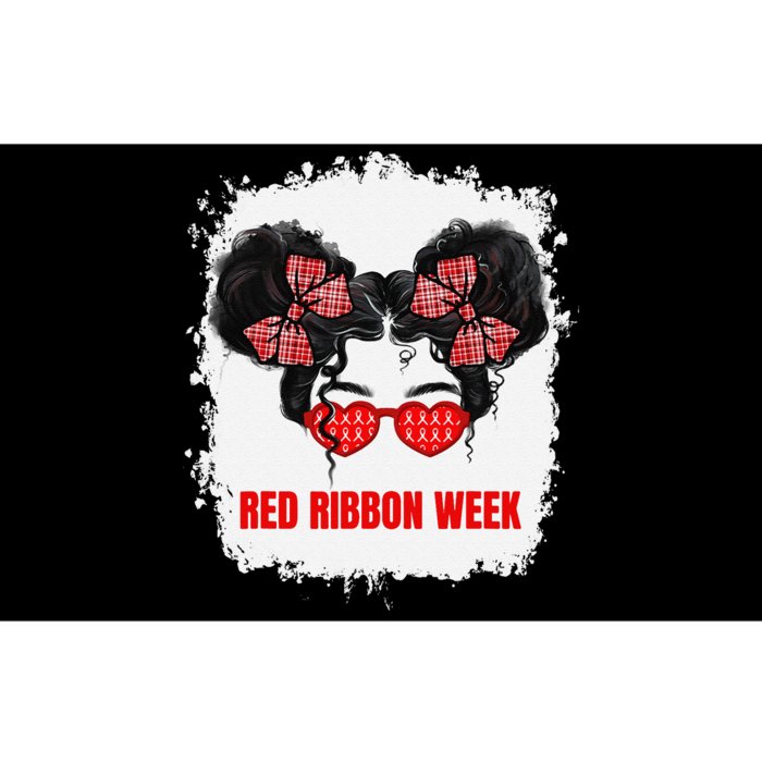 Messy Run Bleached Red Ribbon Week Awareness Bumper Sticker