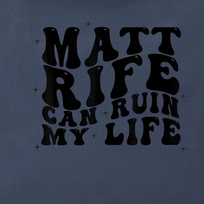 Matt Rife Can Ruin My Life Funny Wavy Retro Zip Tote Bag