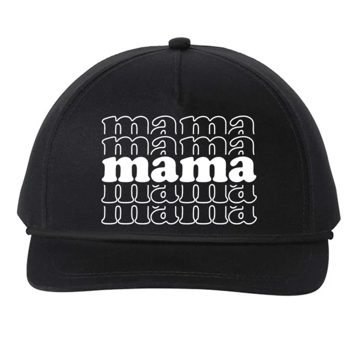 Mama Retro Cute Gift For Her Snapback Five-Panel Rope Hat