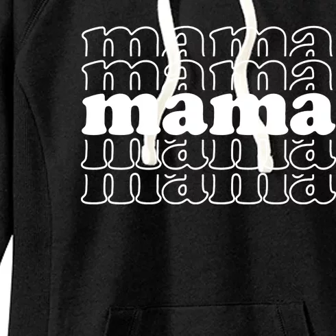 Mama Retro Cute Gift For Her Women's Fleece Hoodie