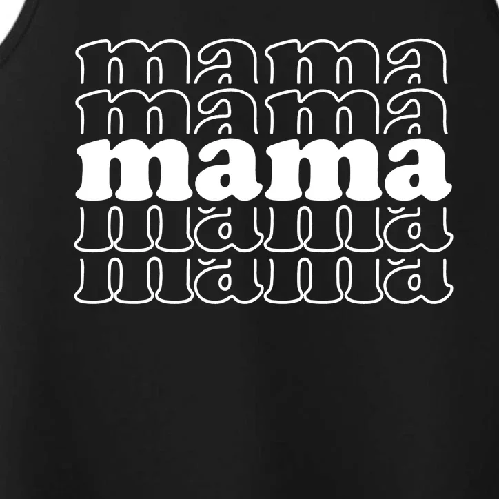 Mama Retro Cute Gift For Her Performance Tank