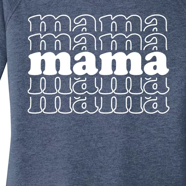 Mama Retro Cute Gift For Her Women's Perfect Tri Tunic Long Sleeve Shirt