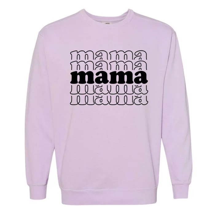 Mama Retro Cute Gift For Her Garment-Dyed Sweatshirt