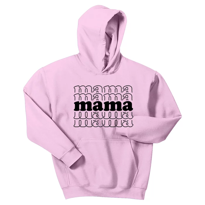 Mama Retro Cute Gift For Her Kids Hoodie