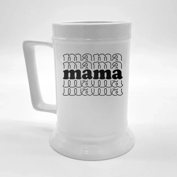 Mama Retro Cute Gift For Her Front & Back Beer Stein