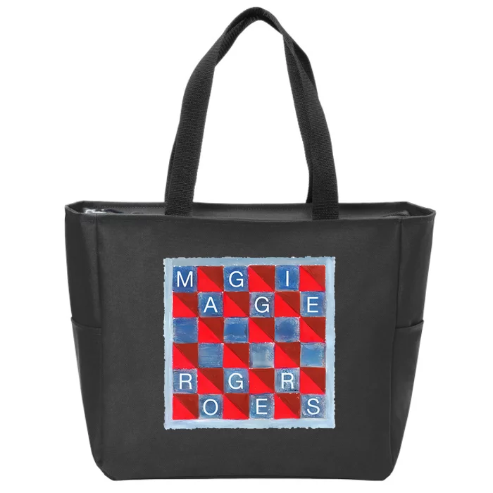 M.A.G.G.I.E Rogers Checkmate Zip Tote Bag