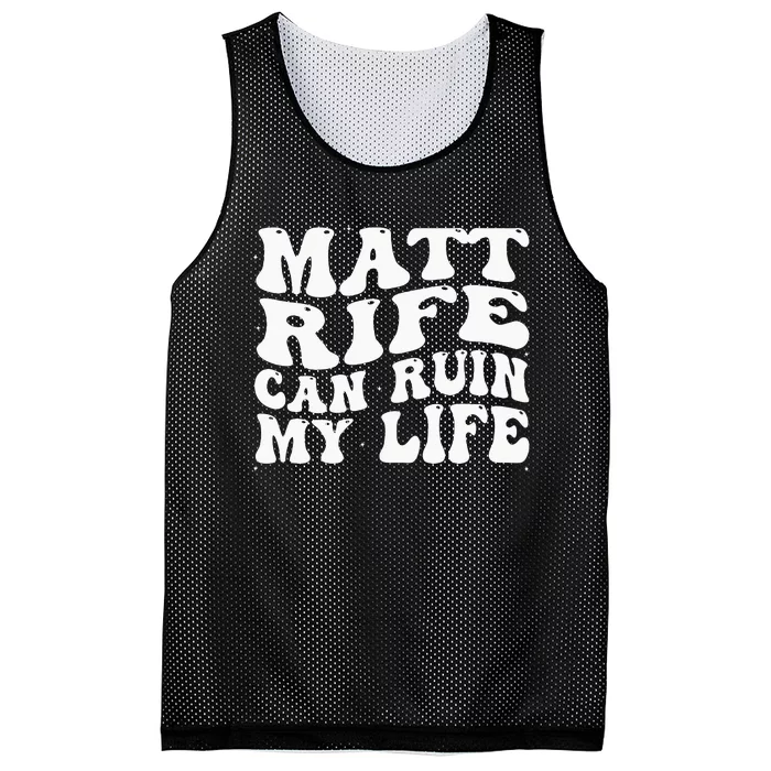 Matt Rife Can Ruin My Life Funny Wavy Retro Mesh Reversible Basketball Jersey Tank