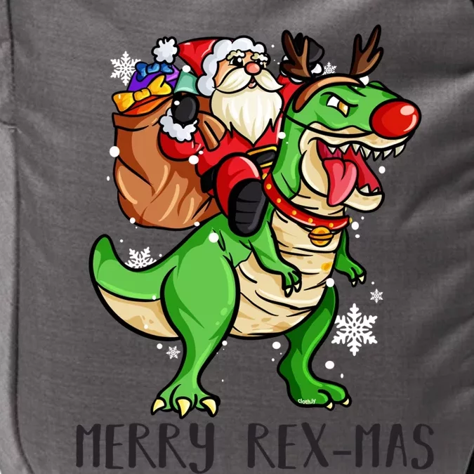 Merry Rexmas Christmas Dinosaur Santa Reindeer Trex Cool Gift Impact Tech Backpack