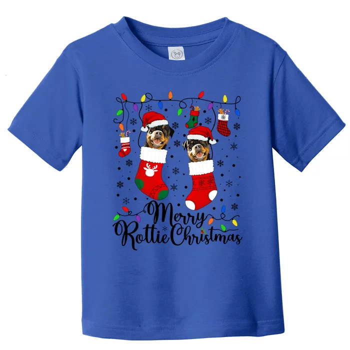 Merry Rottie Christmas Rottweiler Xmas Party Rottweiler Great Gift Toddler T-Shirt