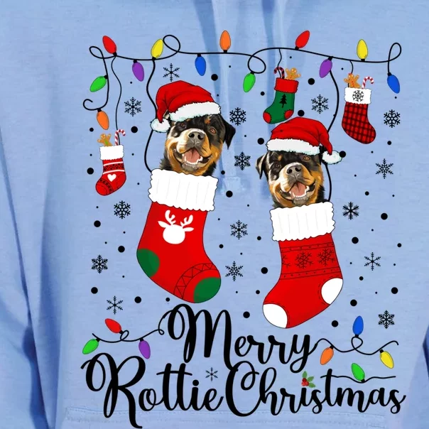 Merry Rottie Christmas Rottweiler Xmas Party Rottweiler Great Gift Unisex Surf Hoodie