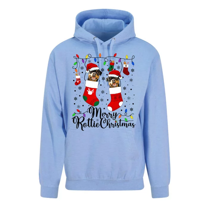 Merry Rottie Christmas Rottweiler Xmas Party Rottweiler Great Gift Unisex Surf Hoodie