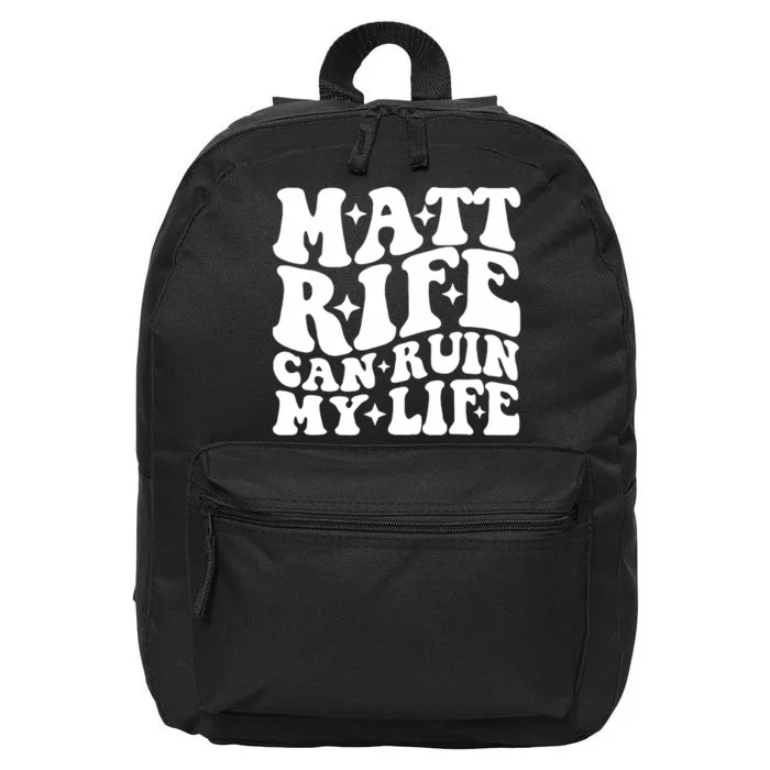 Matt Rife Can Ruin My Life 16 in Basic Backpack