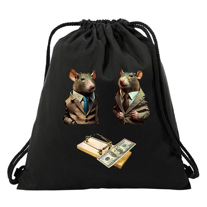 Managers Rats CoWorkers Jobs Work Money Major Corporations Drawstring Bag