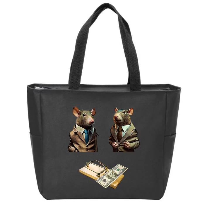 Managers Rats CoWorkers Jobs Work Money Major Corporations Zip Tote Bag