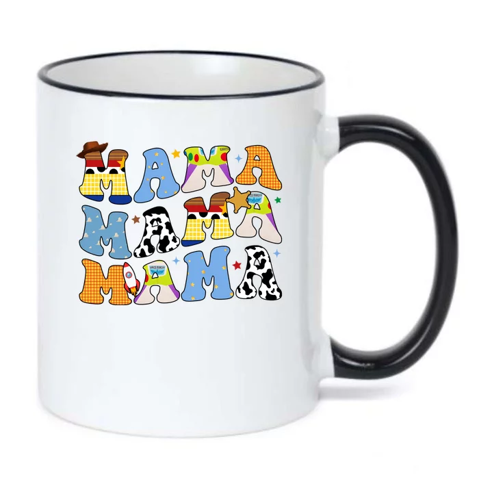 Mama Retro Character Cute Black Color Changing Mug