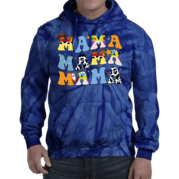 Mama Retro Character Cute Tie Dye Hoodie