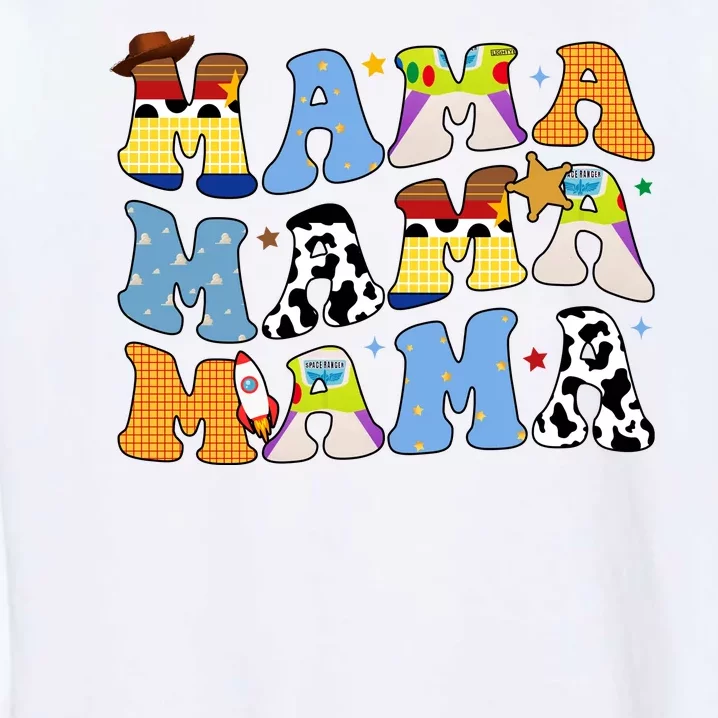 Mama Retro Character Cute Garment-Dyed Sweatshirt