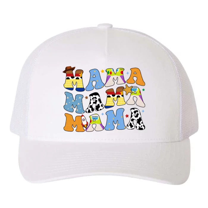 Mama Retro Character Cute Yupoong Adult 5-Panel Trucker Hat