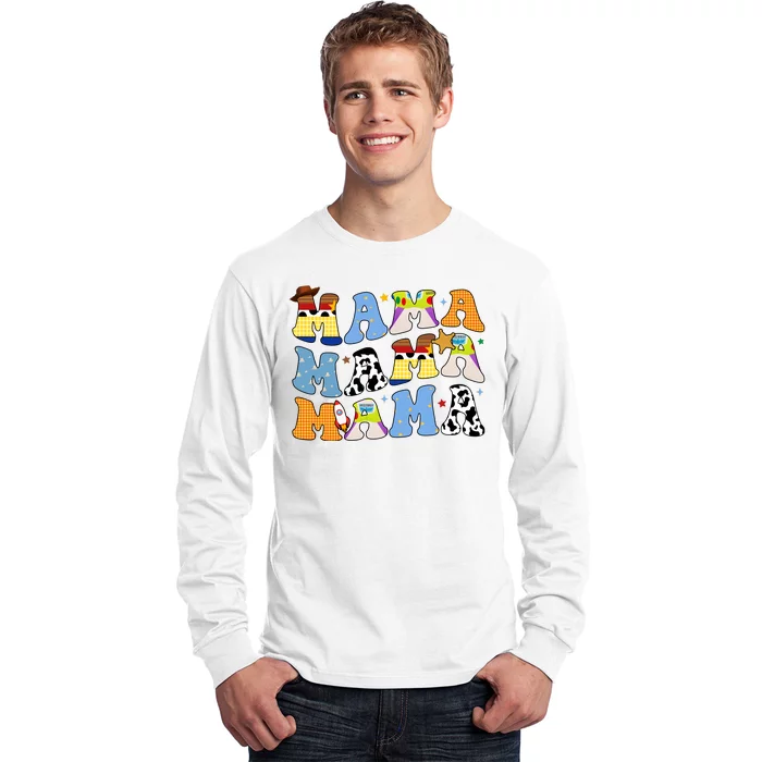 Mama Retro Character Cute Long Sleeve Shirt