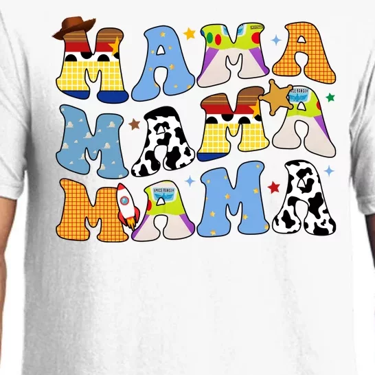 Mama Retro Character Cute Pajama Set