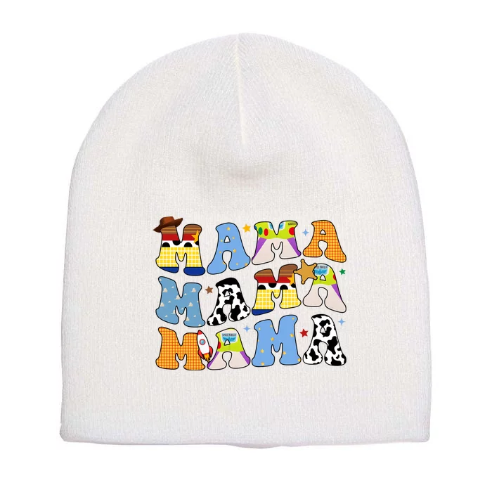 Mama Retro Character Cute Short Acrylic Beanie