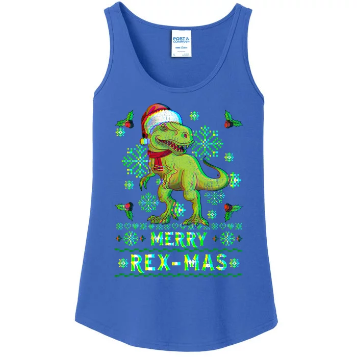 Merry Rexmas Christmas Trex Gift Ladies Essential Tank