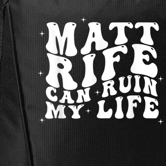 Matt Rife Can Ruin My Life Funny Wavy Retro City Backpack