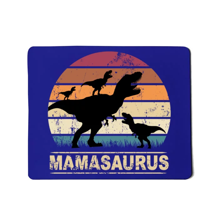 Mamasaurus Rex Dinosaur Triplet Dino Cool Gift Mom With Three Cool Gift Mousepad