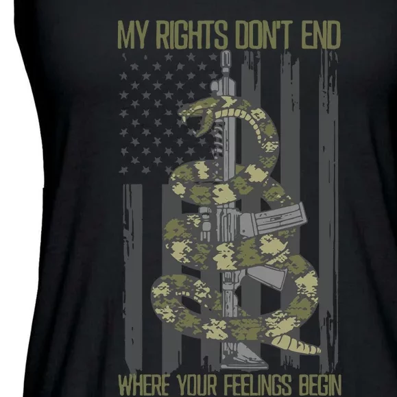 My Rights Dont End Where Your Feelings Begin Ladies Essential Flowy Tank