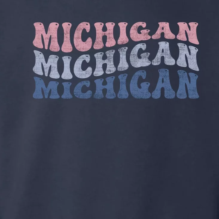 Michigan Retro Distressed Logo Toddler Hoodie