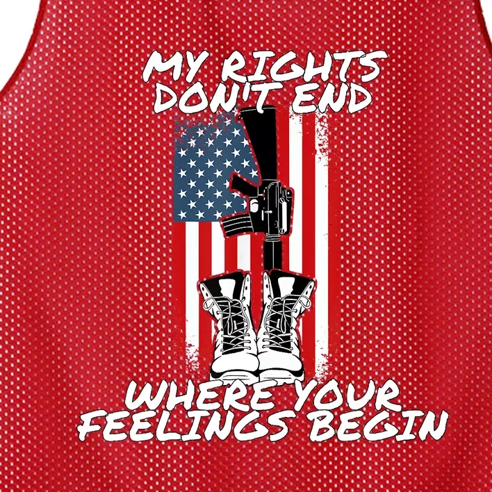 My Rights Dont End Where Your Feelings Begin Mesh Reversible Basketball Jersey Tank