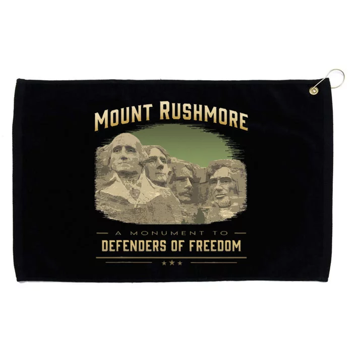 Mount Rushmore Defenders Of Freedom South Dakota USA Grommeted Golf Towel