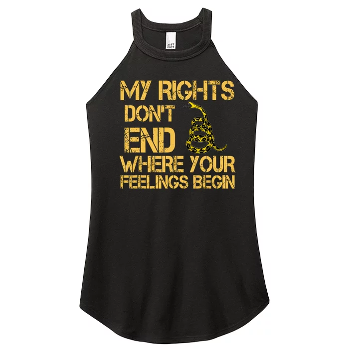 My Rights Don't End Where Your Feelings Begin Women’s Perfect Tri Rocker Tank