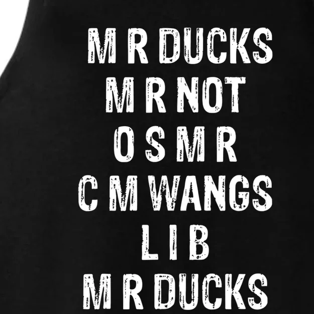 M R Ducks M R Not O S M R C M Wings Duck Lover Funny Duck Ladies Tri-Blend Wicking Tank