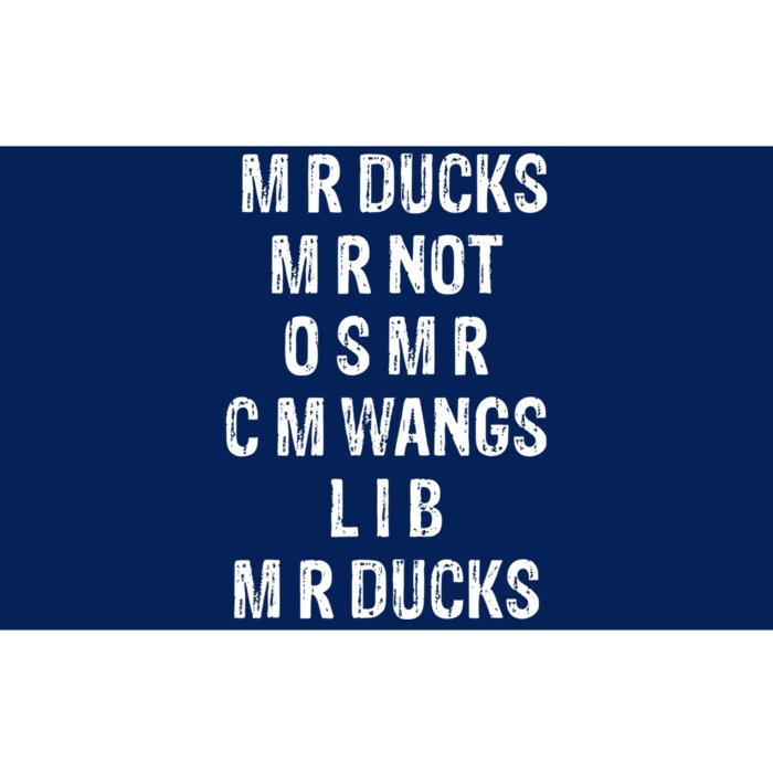 M R Ducks M R Not O S M R C M Wings Duck Lover Funny Duck Bumper Sticker