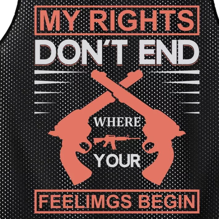 My Rights Don't End Where Your Feelimgs Begin Mesh Reversible Basketball Jersey Tank