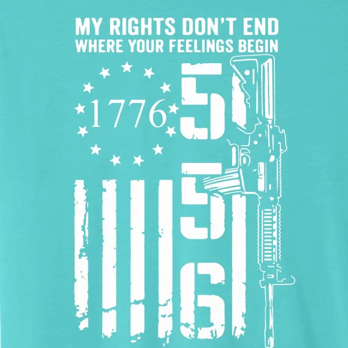 My Rights Don't End Where Your Feelings Begin AR15 USA Flag ChromaSoft Performance T-Shirt