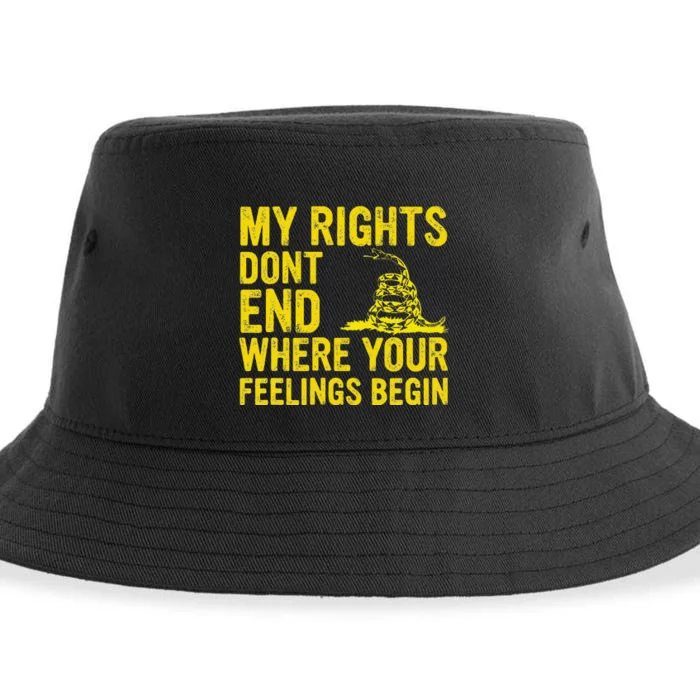 My Rights Dont End Where Your Feelings Begin Sustainable Bucket Hat